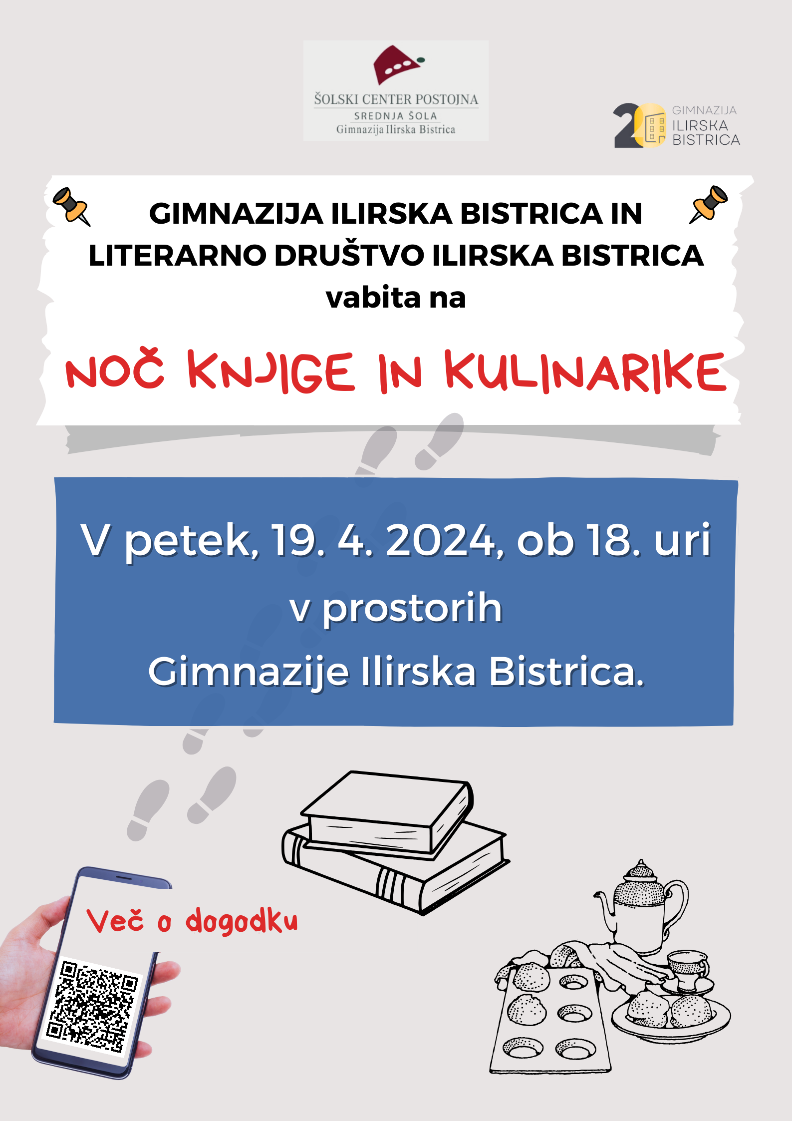 Noč knjige in kulinarike - 19. 4. 2024